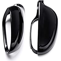 Viviance Frontal del Lado del Coche Espejo Cubierta Carcasa Negro Tapa para V-w Golf MK5 Jetta MK5 Golf Plus Passat EOS…
